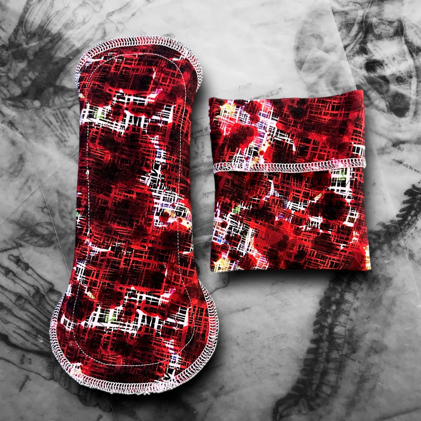 Cloth Pad Wrapper - Crime Scene (Cotton Lycra)