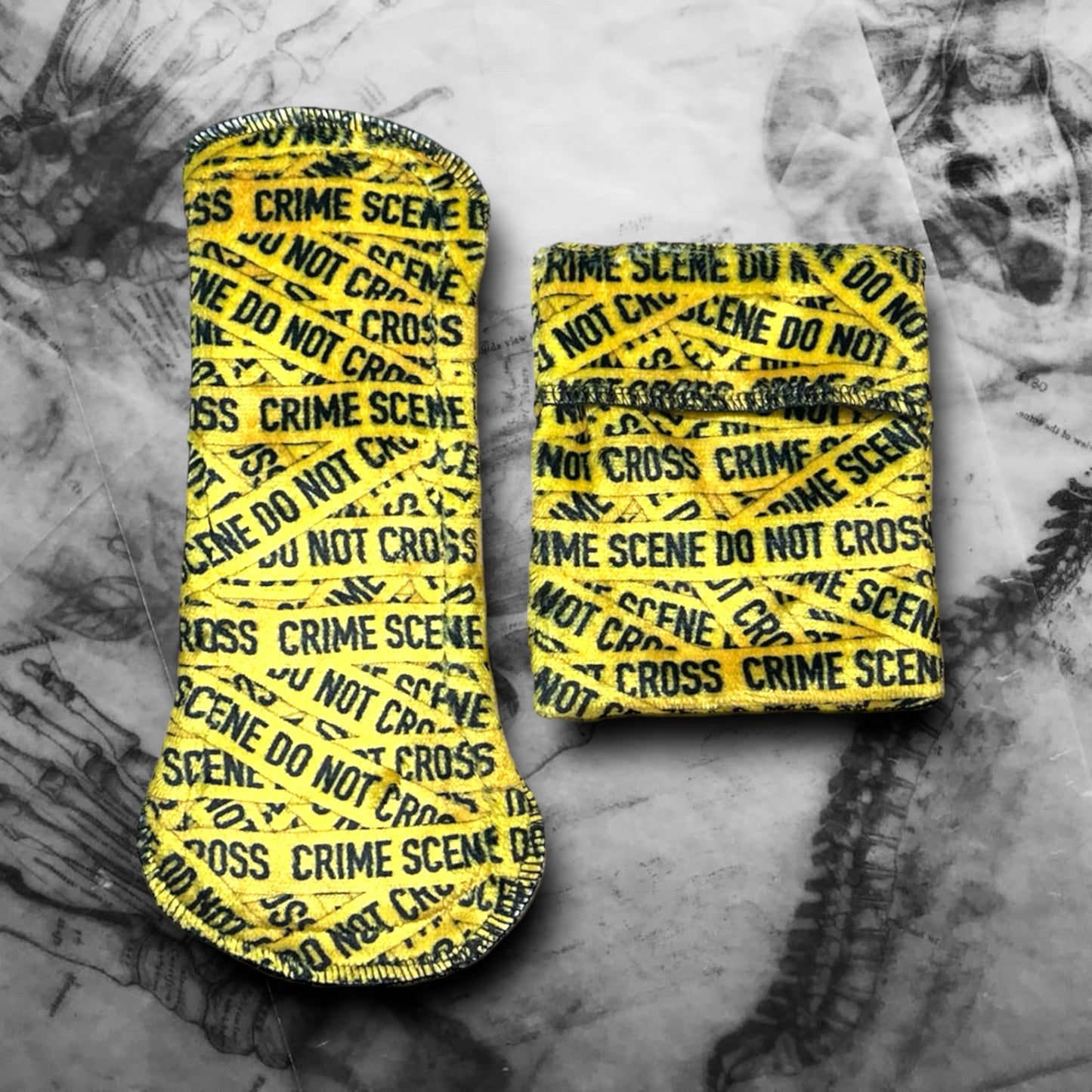 Cloth Pad Wrapper - Do Not Cross (Minky)