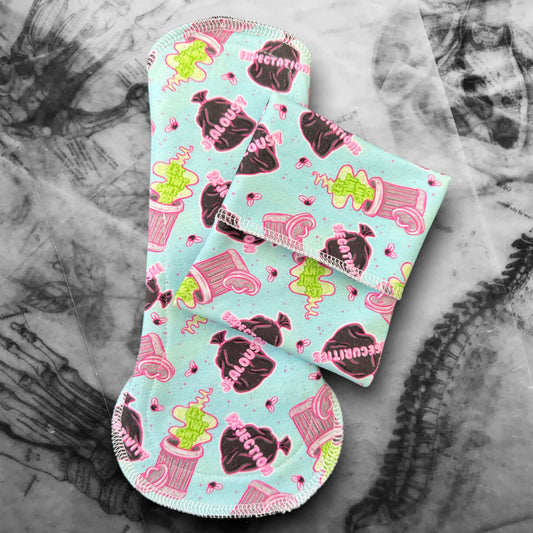 Cloth Pad Wrapper - Bin It (Cotton Lycra)