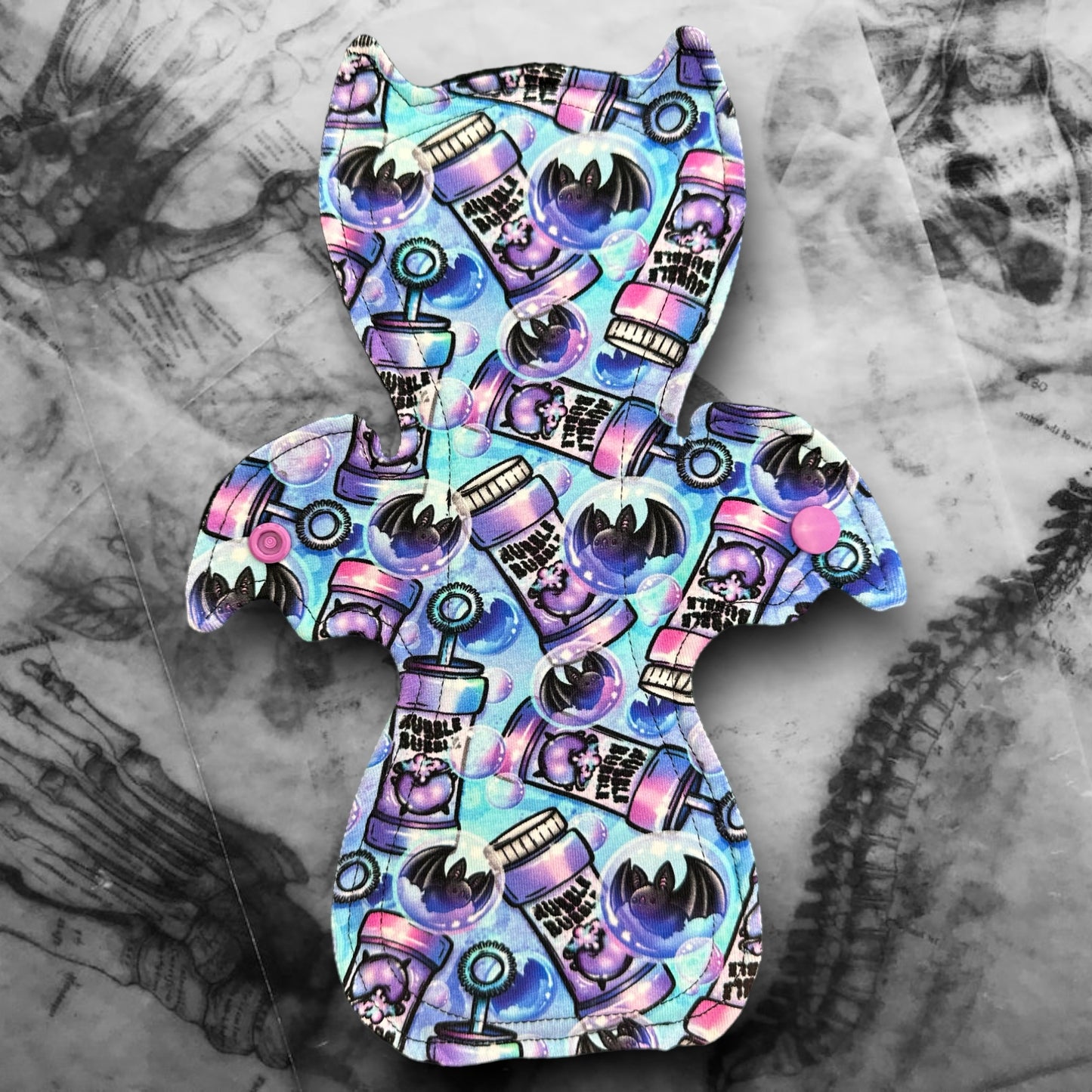 Ozzy Cloth Sanitary Pad - Bat Bubbles (Cotton Lycra)